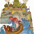 Бояре в лодке из сказки по царя Салтана - картинка №11027