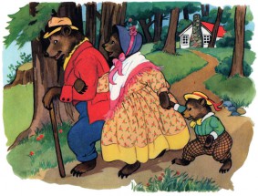 Три медведя гуляют в лесу - картинка					№11106