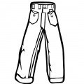 Мужские брюки - раскраска №8023