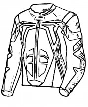 Куртка для мотоциклиста - раскраска					№11603