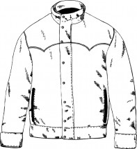 Мужская куртка - раскраска					№8518