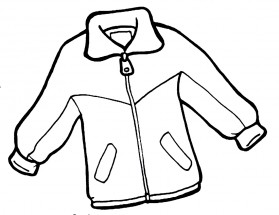Спортивная куртка - раскраска					№11285