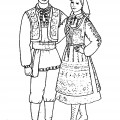 Молдавский костюм - раскраска №11456