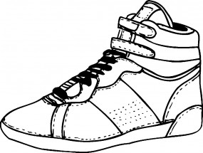 Модные кроссовки - раскраска					№13243
