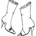 Сапоги на каблуках - раскраска №13110