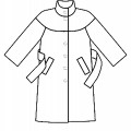 Женское пальто - раскраска №4936