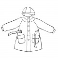 Пальто с капюшоном - раскраска №12367