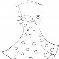 Коктейльное платье - раскраска №4942