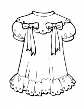 Платье для девочки - раскраска					№5960
