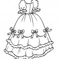 Платье с бантиками - раскраска №13934