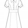 Рабочее платье - раскраска №11099