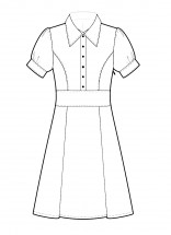 Рабочее платье - раскраска					№11099