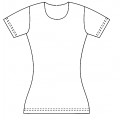 Женская футболка - раскраска №8557
