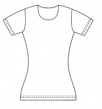 Женская футболка - раскраска					№8557