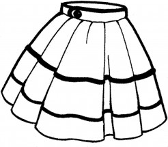 Пышная юбка - раскраска					№4971