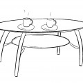 Кофейный столик - раскраска №14214