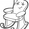 Кресло качалка - раскраска №14013