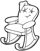 Кресло качалка - раскраска					№14013