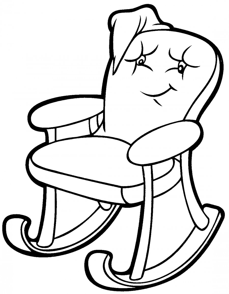 Кресло качалка - раскраска №14013