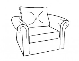 Кресло - раскраска					№10602