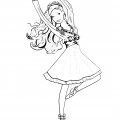 Балерина подросток - раскраска №12108