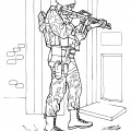Военный при операции - раскраска №10871