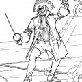 Капитан со шпагой - раскраска №5072