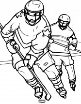 Спортсмен хокеист - раскраска					№12365