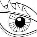 Большой глаз - раскраска №5262
