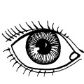 Глаз с ресницами - раскраска №11935