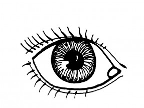 Глаз с ресницами - раскраска					№11935
