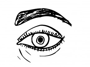 Глаза с морщинами - раскраска					№10007