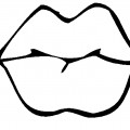 Пухлые губы - раскраска №10774