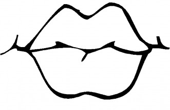 Пухлые губы - раскраска					№10774