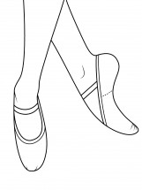 Ноги балерины - раскраска					№13962