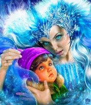 Рисунок мальчика и снежной королевы - картинка					№13590
