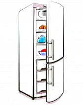 Рисованный холодильник - картинка					№13311
