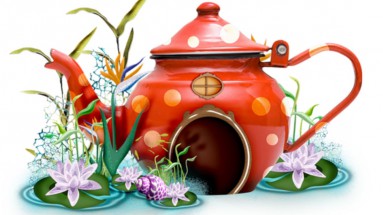 Чайник домик - картинка					№12673