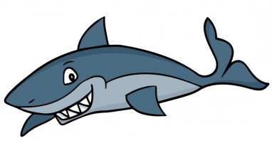 Мультяшная акула - картинка					№11419