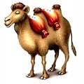 Верблюд с мешками - картинка №11216