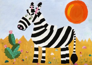 Рисунок зебры - картинка					№10967