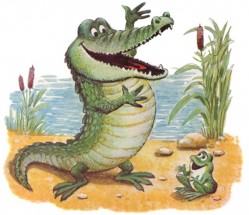 Крокодил в камышах - картинка					№14132