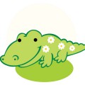 Крокодил в цветочках - картинка №11219