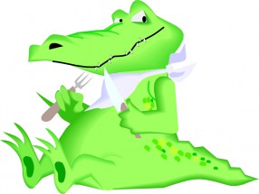 Крокодил обедает - картинка					№13873