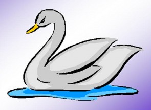 Рисунок лебедя - картинка					№12966