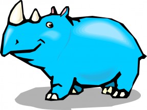 Голубой носорог - картинка					№5749