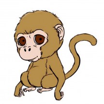 Грустная обезьяна - картинка					№5764
