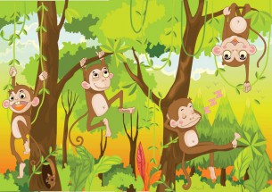 Много обезьянок - картинка					№8703