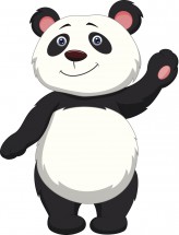 Панда машет лапкой - картинка					№14124