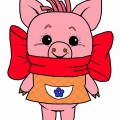 Свинка в шарфике - картинка №11305